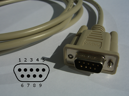 Kabelstecker m mit Piktogramm der Pinbelegung